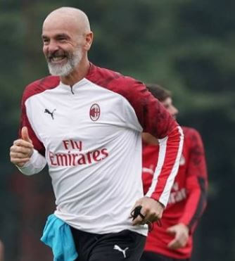 Stefano Pioli on training ground.